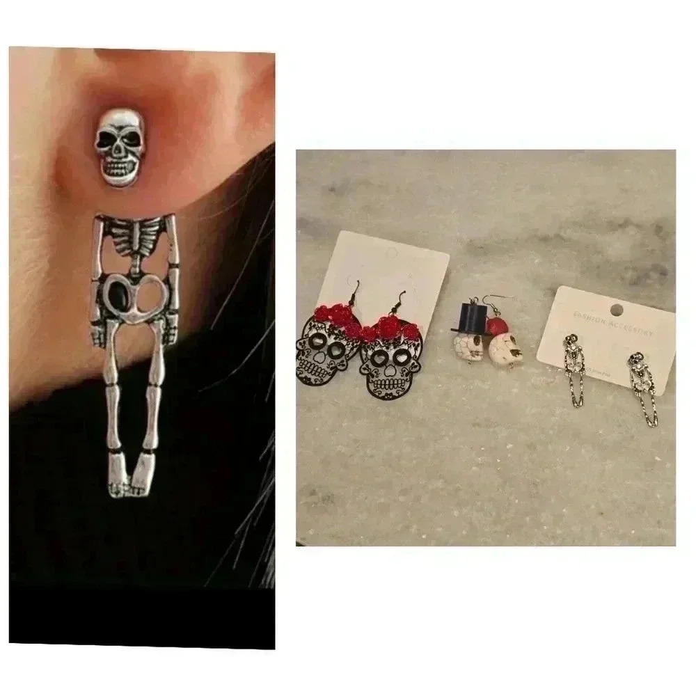 Bundle Skeleton earrings accessories new